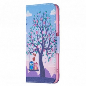 Fliptok / Bőrtok Xiaomi Redmi 10 Baglyok A Swing