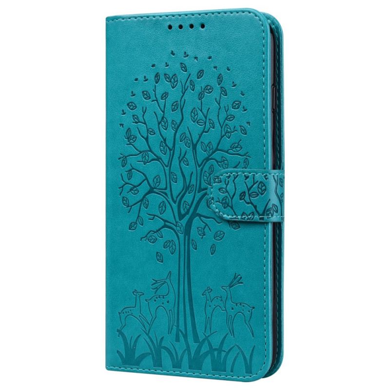 Fliptok / Bőrtok Xiaomi Redmi 10 Fa És Szarvas