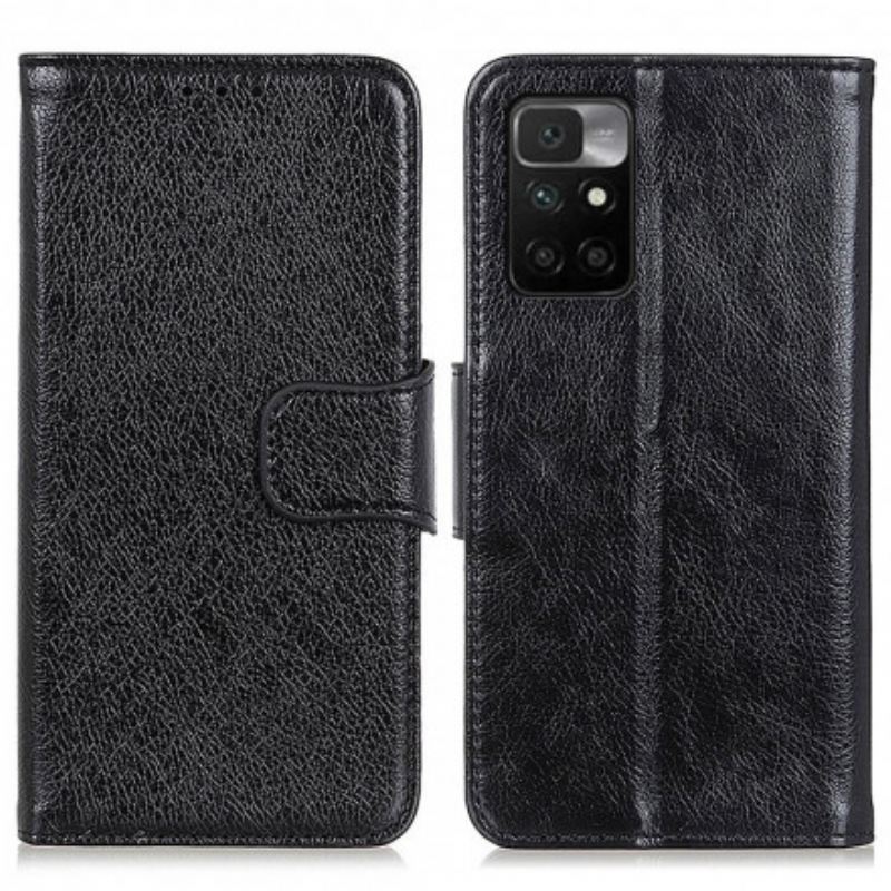 Fliptok / Bőrtok Xiaomi Redmi 10 Hasított Nappa Bőr