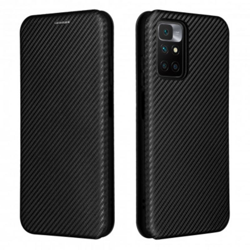 Fliptok Xiaomi Redmi 10 Bőrtok Színes Karbon Szilikon