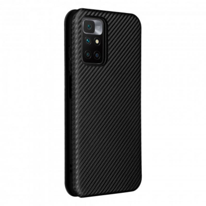 Fliptok Xiaomi Redmi 10 Bőrtok Színes Karbon Szilikon