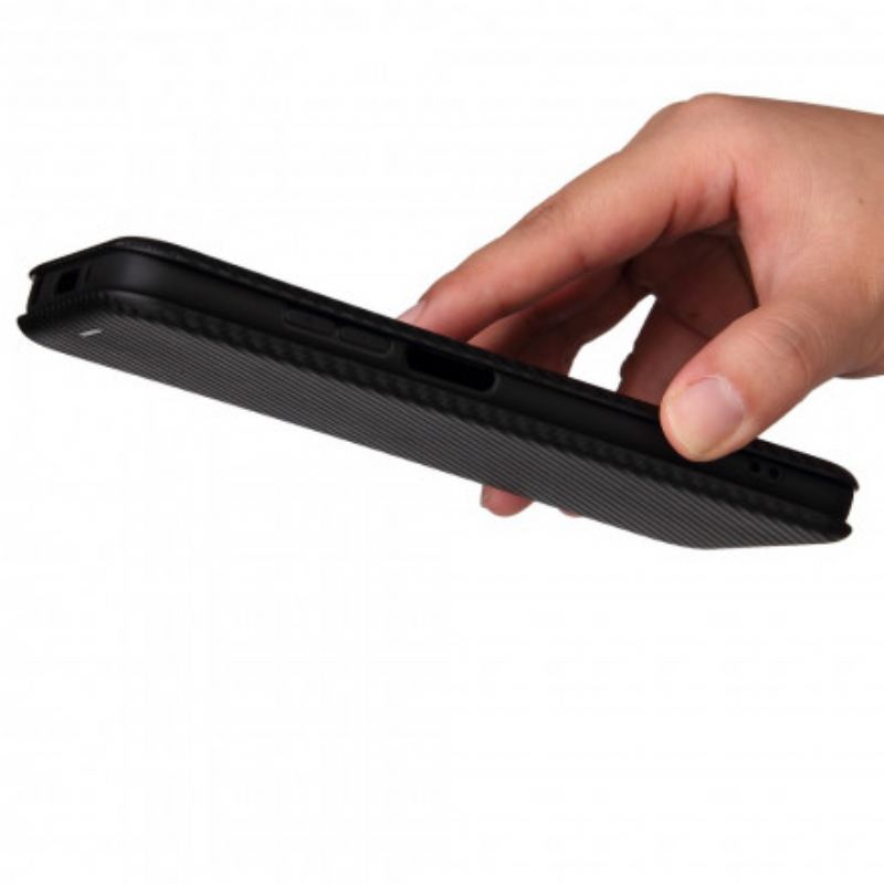 Fliptok Xiaomi Redmi 10 Bőrtok Színes Karbon Szilikon