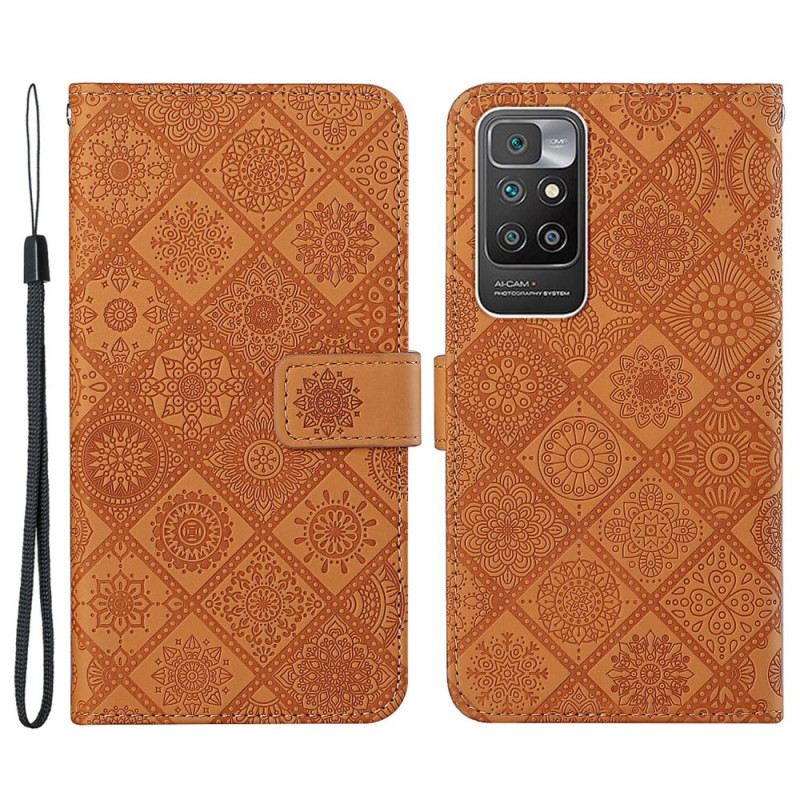 Kinyitható Tokok Xiaomi Redmi 10 Gobelin Minta
