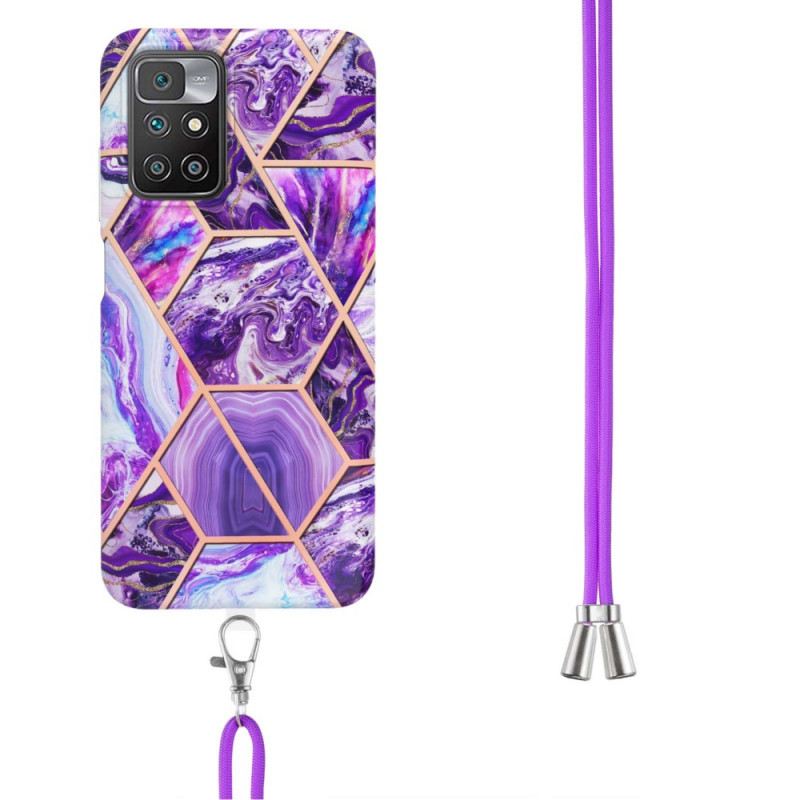 Tok Xiaomi Redmi 10 Láncokat Márvány Stílusú Húzózsinór