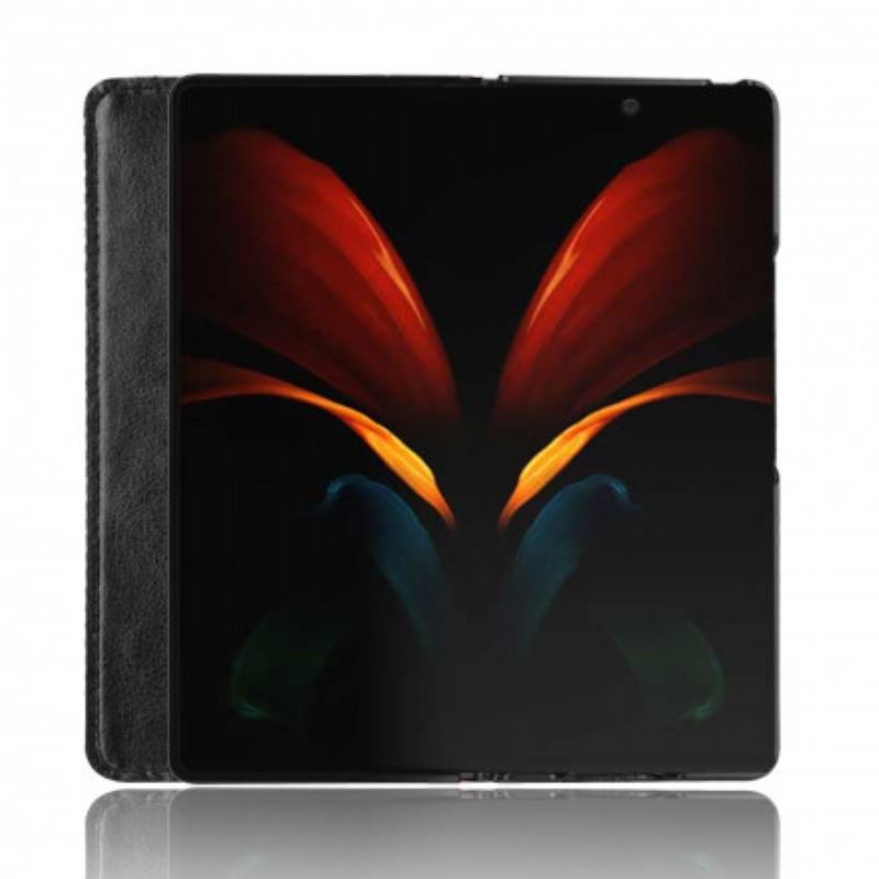 Fliptok Samsung Galaxy Z Fold 2 Bőrtok Stilizált Bőr Hatás