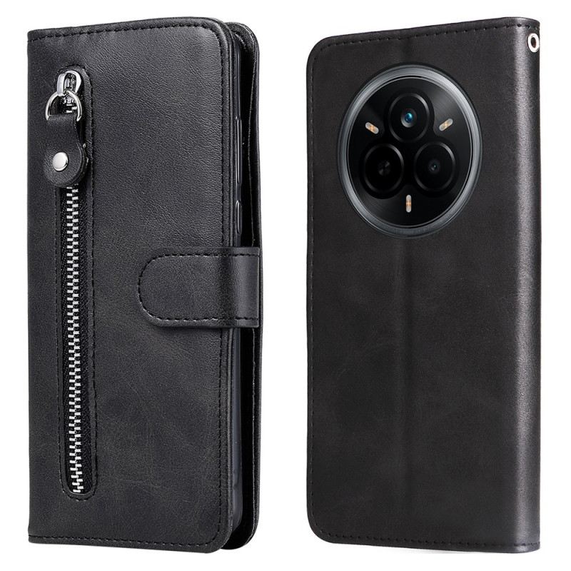 Bőrtok Realme 14 Pro 5g Elülső Cipzáras Zseb
