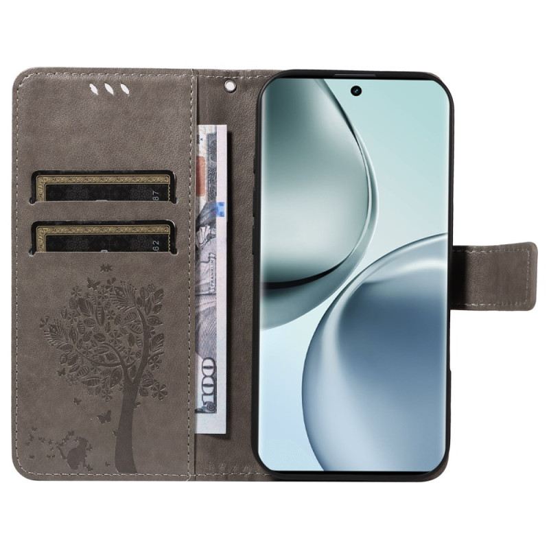 Bőrtok Realme 14 Pro 5g Fa És Macska