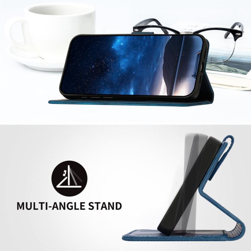 Bőrtok Realme 14 Pro 5g Geometrikus Pillangók Pánttal