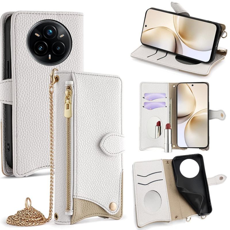 Bőrtok Realme 14 Pro 5g Pénztárca És Lánc