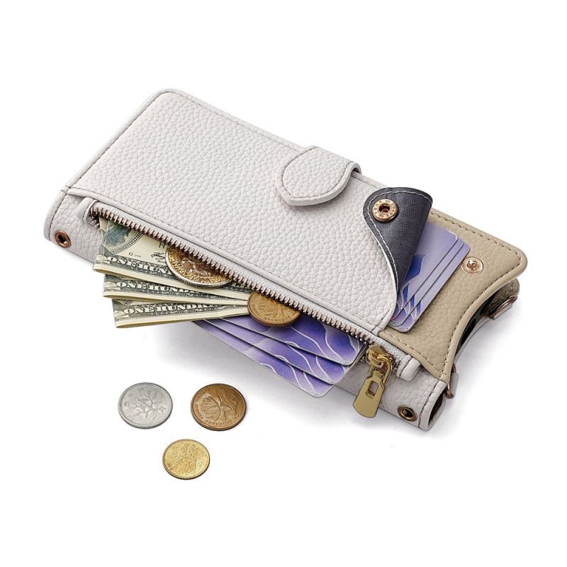 Bőrtok Realme 14 Pro 5g Pénztárca És Lánc