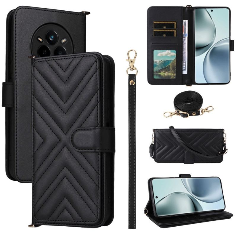 Bőrtok Realme 14 Pro 5g Prémium Vállpánttal