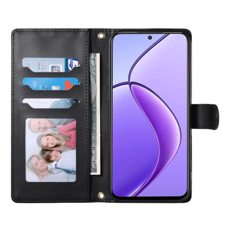 Bőrtok Realme 14 Pro 5g Steppelt Kialakítás Pánttal És Vállpánttal