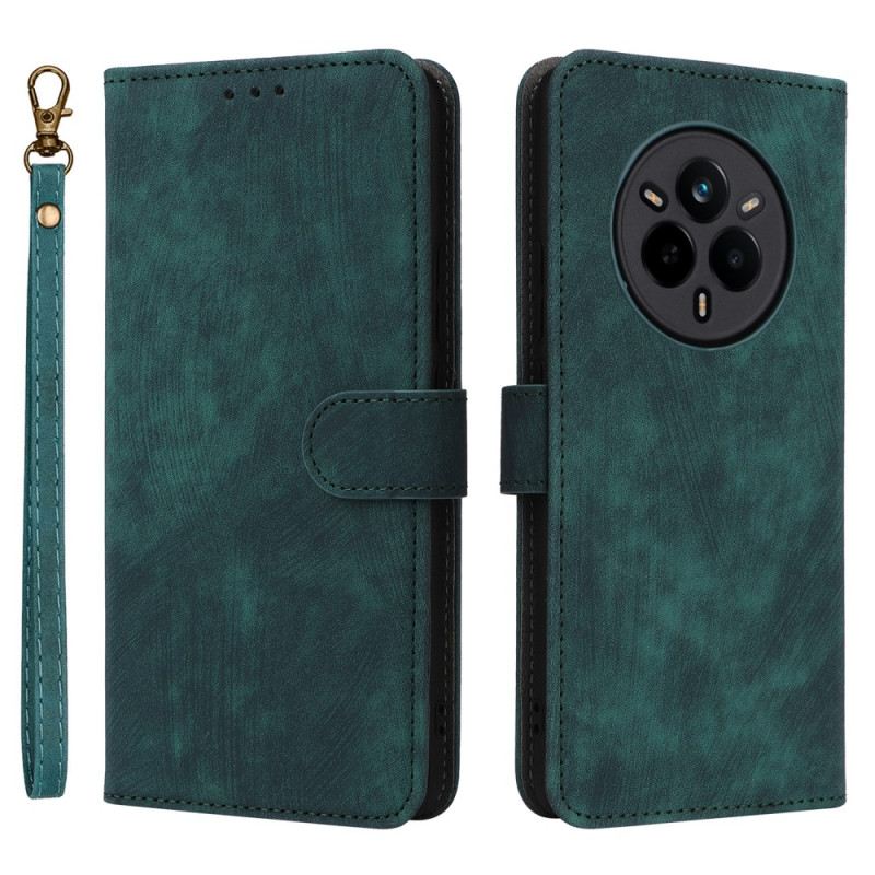 Bőrtok Realme 14 Pro 5g Velúr Hatású Rfid Védelemmel Pánttal