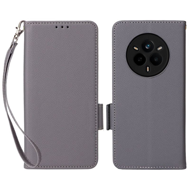 Fliptok Realme 14 Pro 5g Licsi Műbőr Pánttal