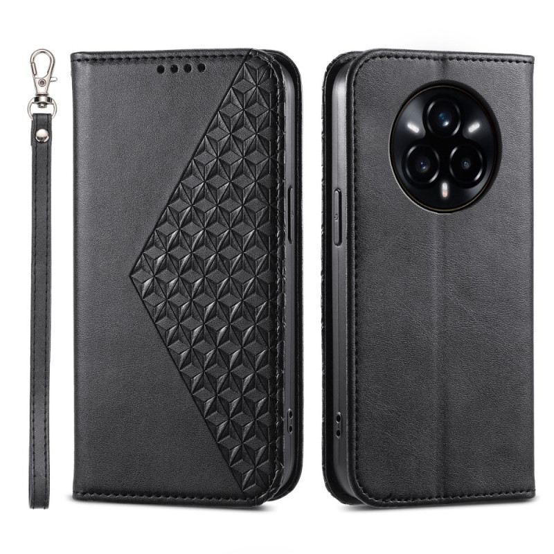 Fliptok Realme 14 Pro 5g Texturált Dizájn Homárcsattal