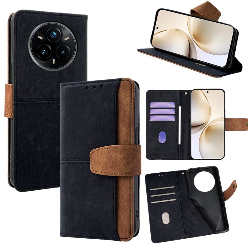 Kinyitható Bőrtok Realme 14 Pro 5g Kétszínű Rfid-védelem