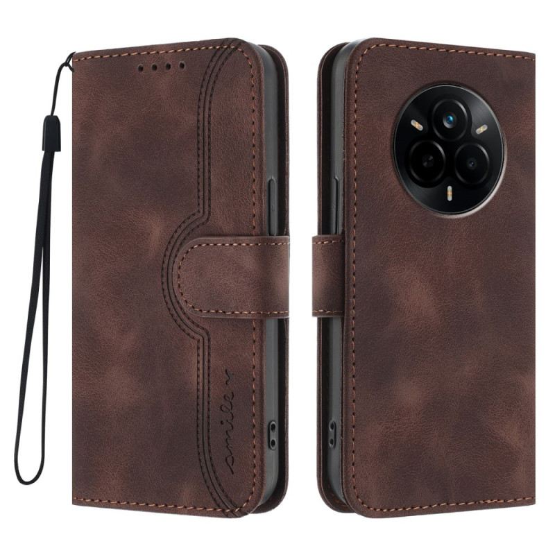 Kinyitható Bőrtok Realme 14 Pro 5g Mosolygó Szív