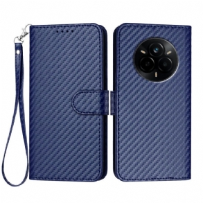 Kinyitható Bőrtok Realme 14 Pro 5g Szénszál