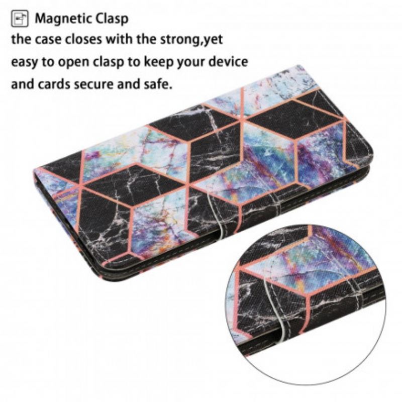 Fliptok / Bőrtok Samsung Galaxy A32 5G Geometrikus Márvány