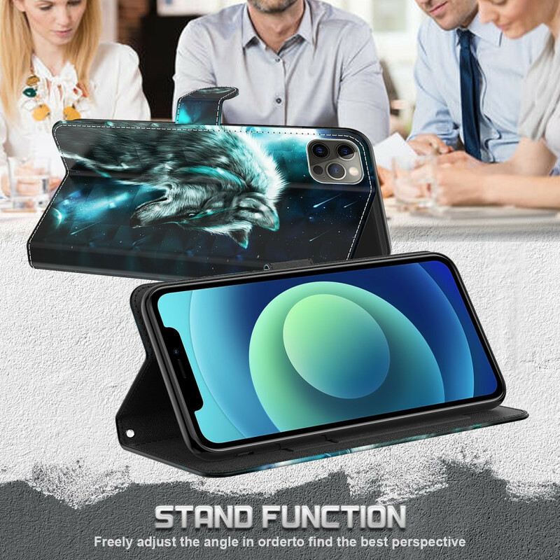 Fliptok / Bőrtok Samsung Galaxy M12 / A12 Majestic Wolf