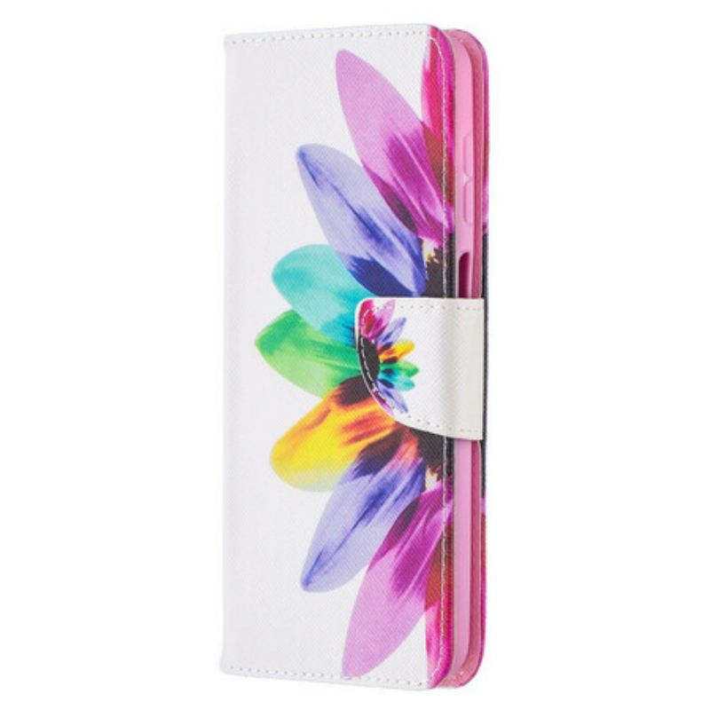Fliptok Samsung Galaxy M12 / A12 Akvarell Virág