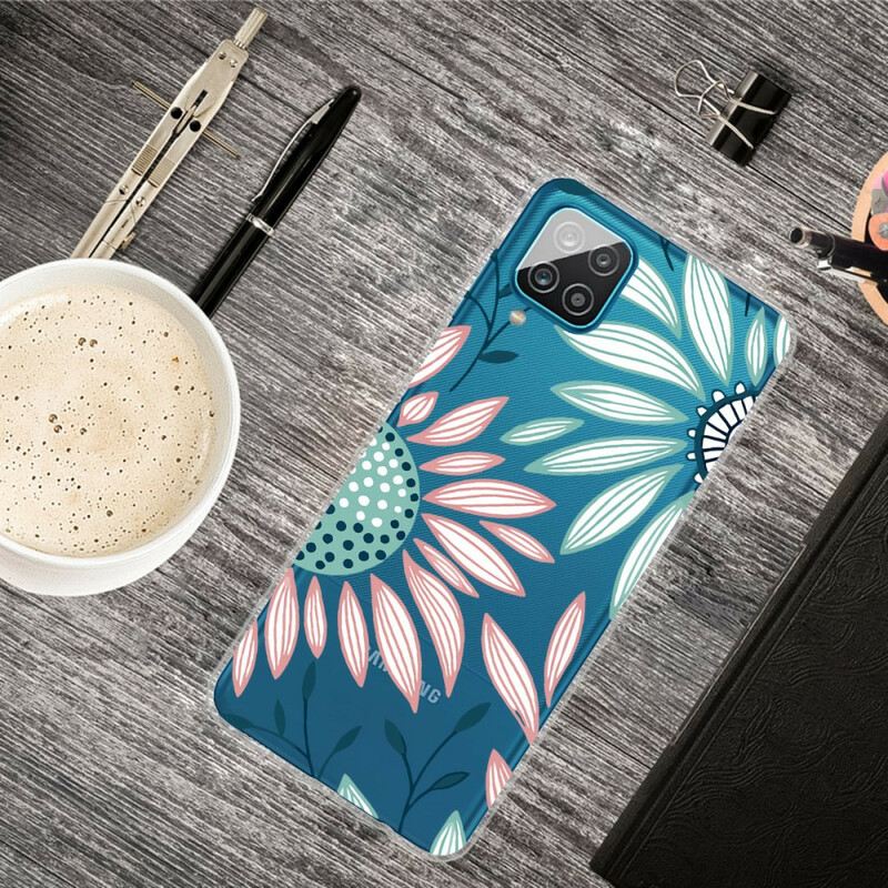 Tok Samsung Galaxy M12 / A12 Átlátszó Egy Virág