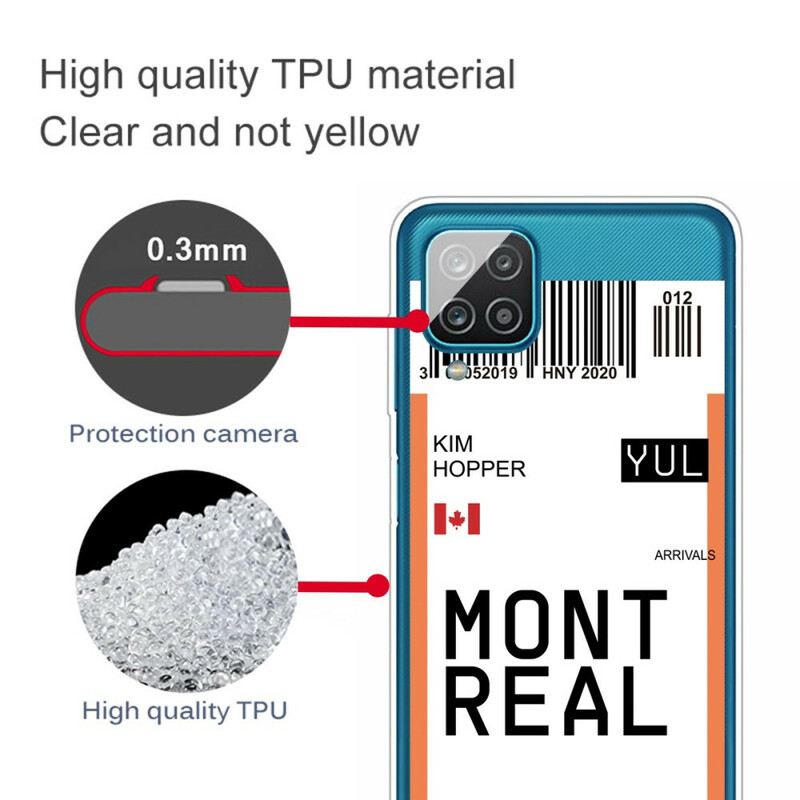 Tok Samsung Galaxy M12 / A12 Beszállókártya Montrealba