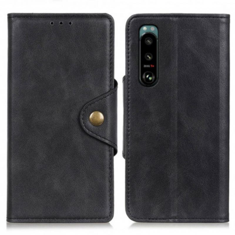 Fliptok Sony Xperia 5 III Műbőr Gomb