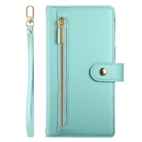 Bőrtok Oppo Reno 13 Pro 5g Pénztárca Pánttal És Vállpánttal