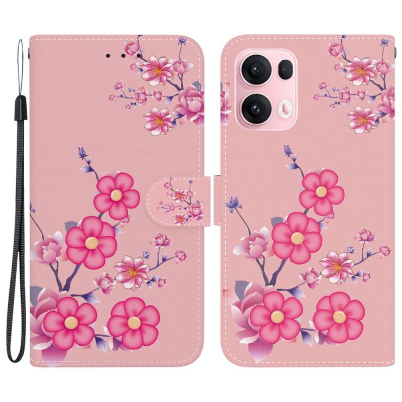 Kinyitható Bőrtok Oppo Reno 13 Pro 5g Szakura Minta