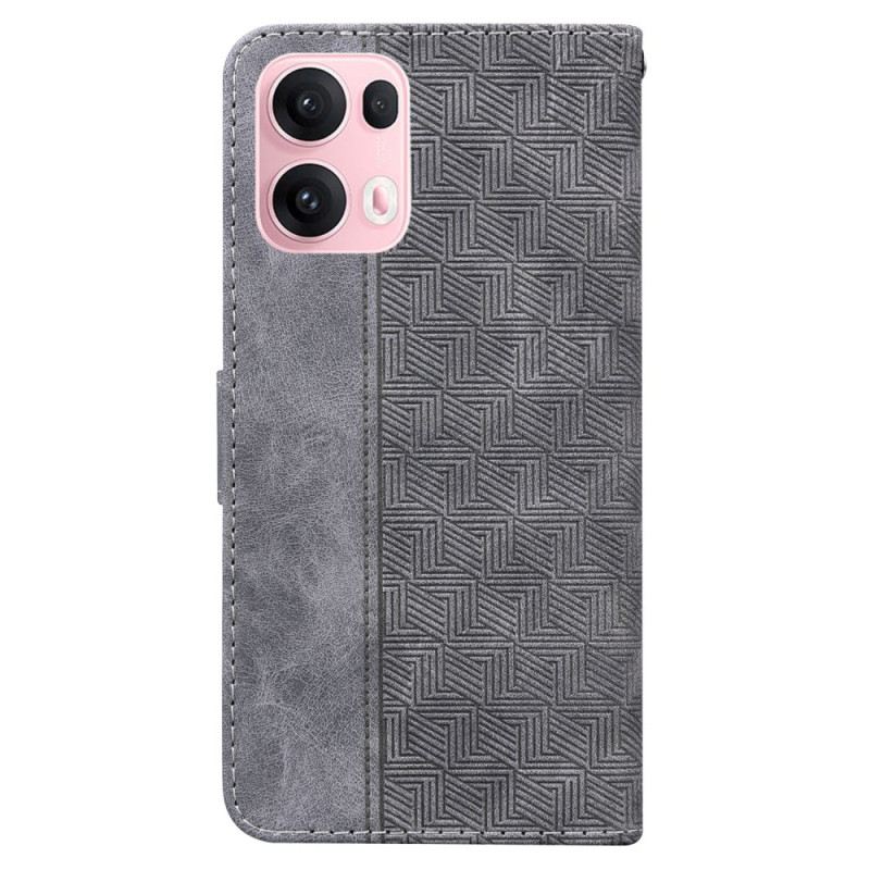 Kinyitható Bőrtok Oppo Reno 13 Pro 5g Szőtt Minta