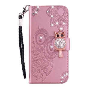 Bőrtok Samsung Galaxy S25 5g Edge Bagoly És Medál