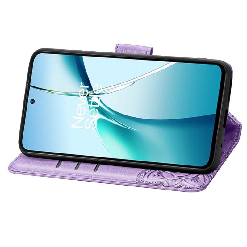 Bőrtok Samsung Galaxy S25 5g Edge Barokk Pillangó Csuklópánttal