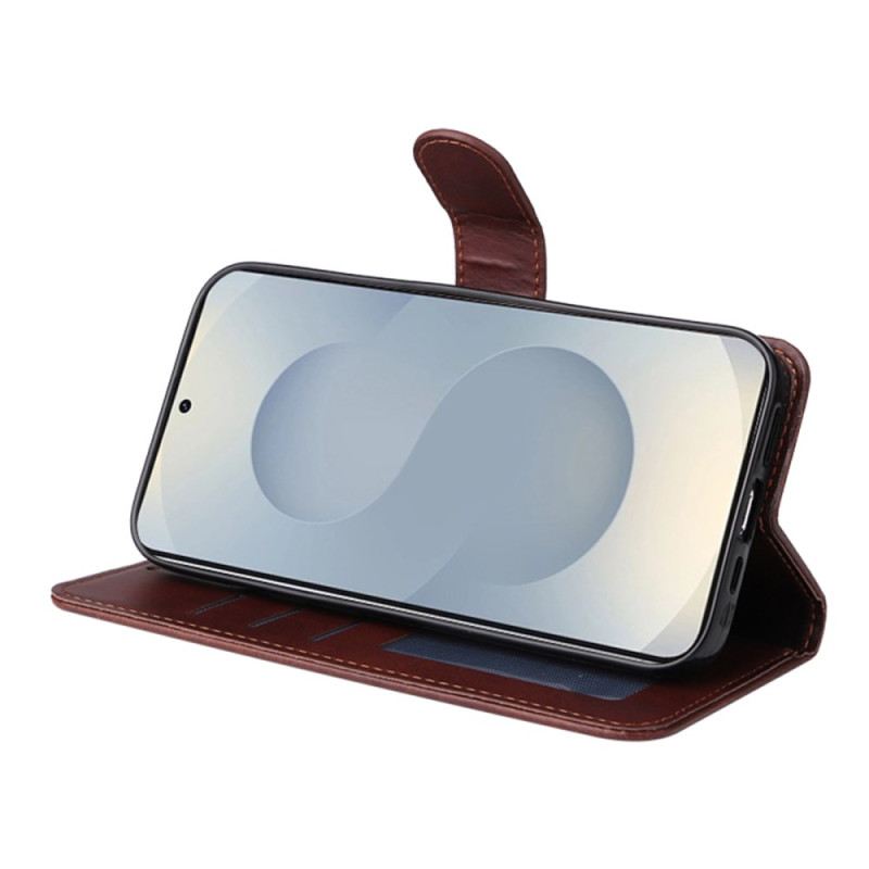 Bőrtok Samsung Galaxy S25 5g Edge Borjúbőr Textúra