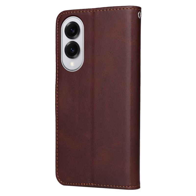 Bőrtok Samsung Galaxy S25 5g Edge Borjúbőr Textúra