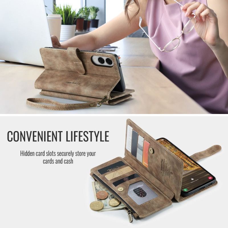 Bőrtok Samsung Galaxy S25 5g Edge Caseme Pénztárca