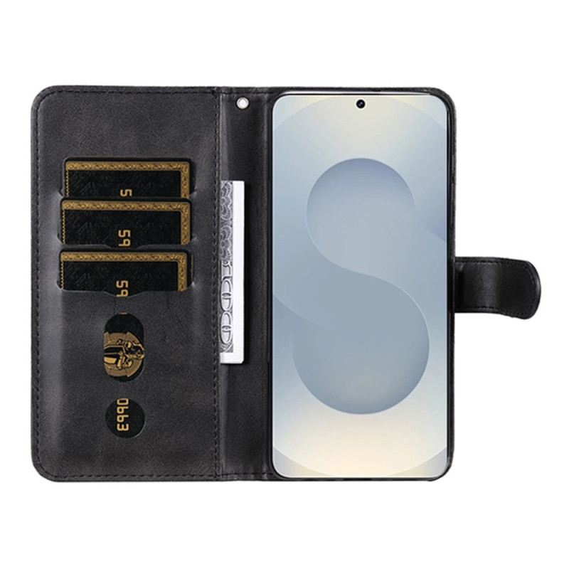 Bőrtok Samsung Galaxy S25 5g Edge Cipzáras Tasak