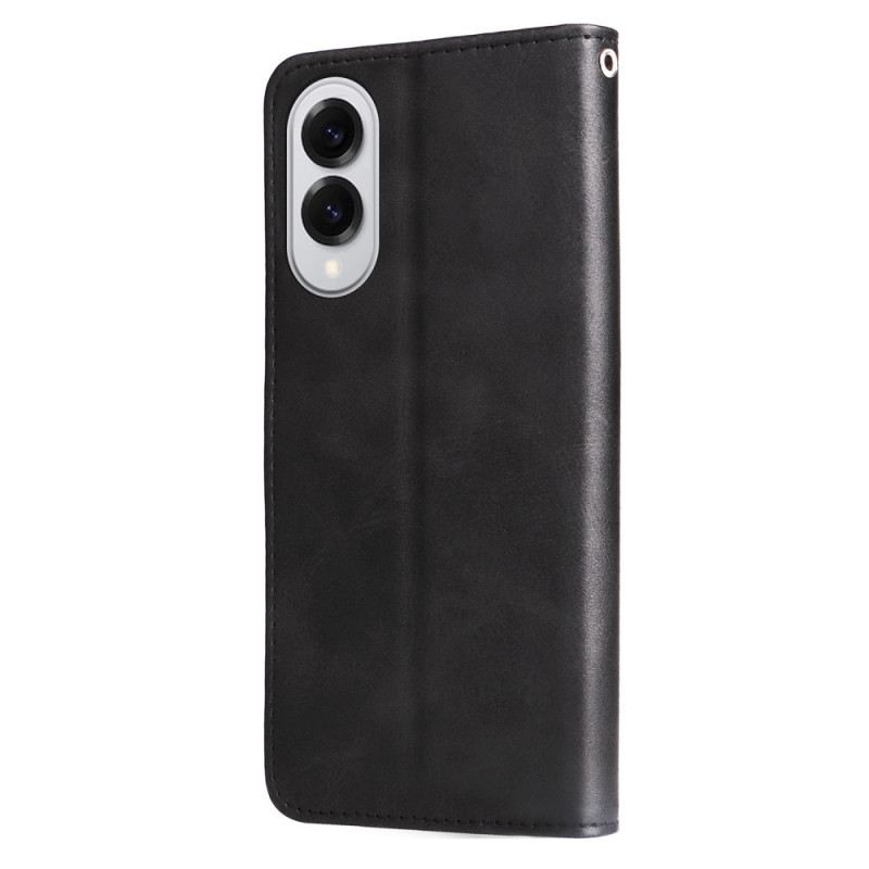 Bőrtok Samsung Galaxy S25 5g Edge Cipzáras Tasak