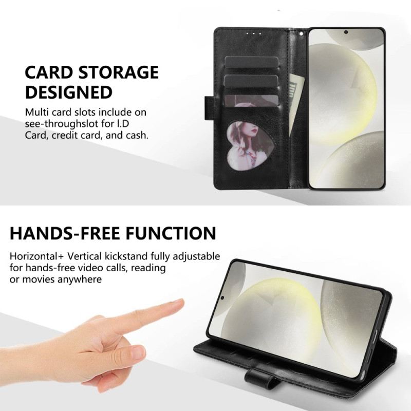 Bőrtok Samsung Galaxy S25 5g Edge Flitteres Pénztárca