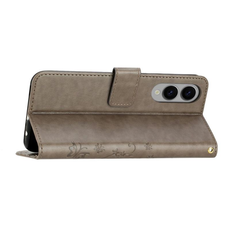 Bőrtok Samsung Galaxy S25 5g Edge Kis Virágok