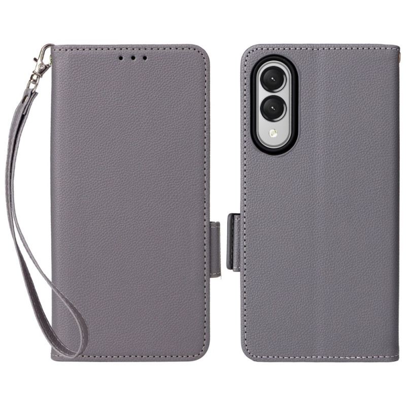 Bőrtok Samsung Galaxy S25 5g Edge Műbőr Pánttal