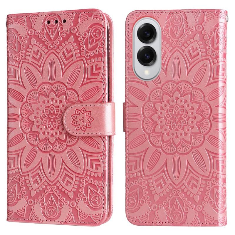 Bőrtok Samsung Galaxy S25 5g Edge Napraforgómintás