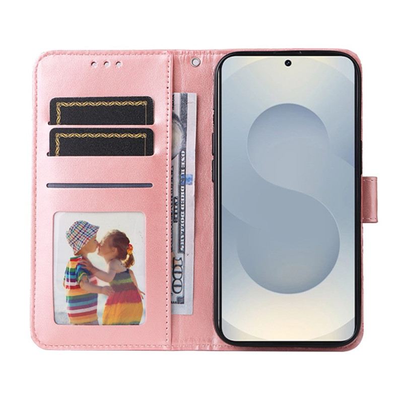 Bőrtok Samsung Galaxy S25 5g Edge Napraforgómintás