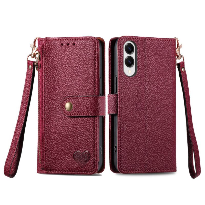 Bőrtok Samsung Galaxy S25 5g Edge Rfid Szívmintás