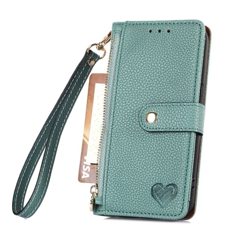 Bőrtok Samsung Galaxy S25 5g Edge Rfid Szívmintás