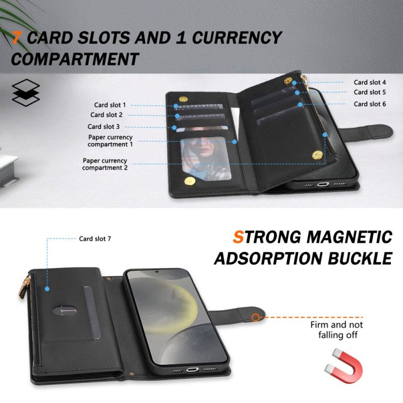 Bőrtok Samsung Galaxy S25 5g Edge Steppelt Pénztárca