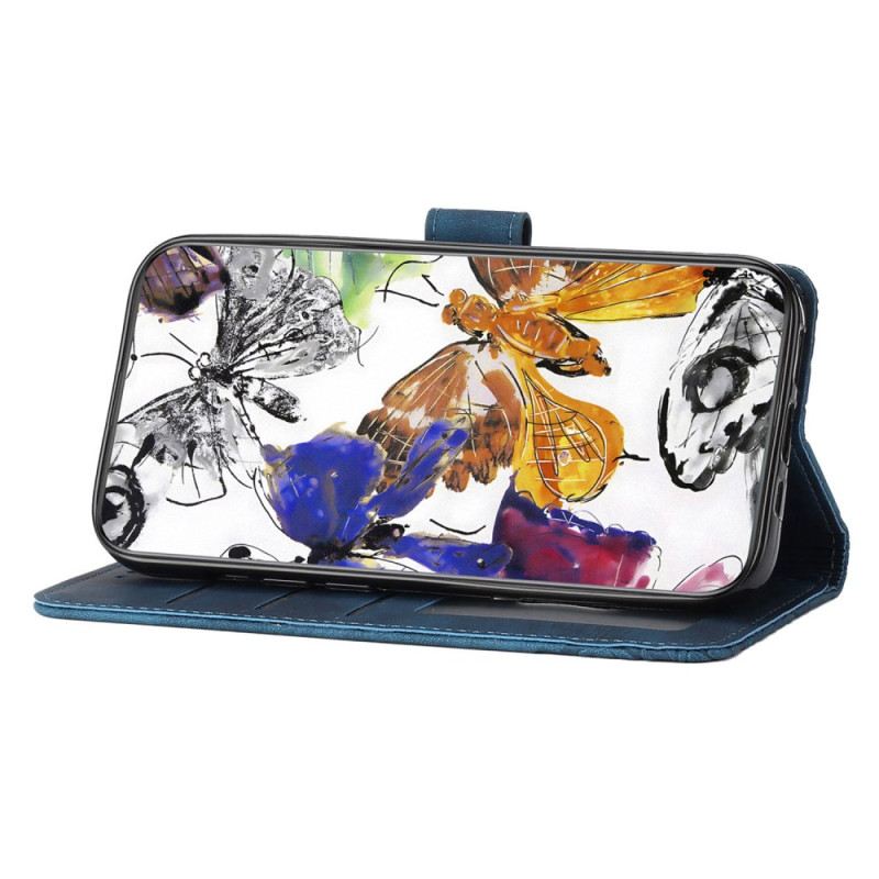 Bőrtok Samsung Galaxy S25 5g Edge Velúr Pillangóhatás