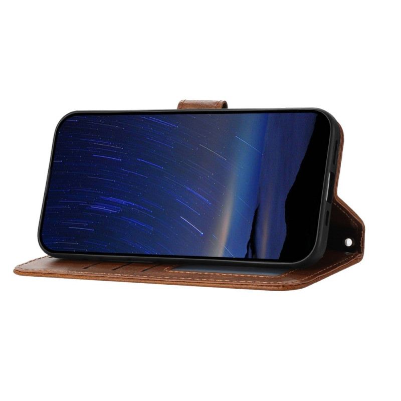 Bőrtok Samsung Galaxy S25 5g Edge Vintage Pénztárca Pánttal És Vállpánttal