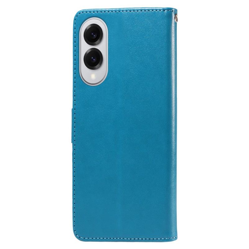 Bőrtok Samsung Galaxy S25 5g Edge Virágmintás