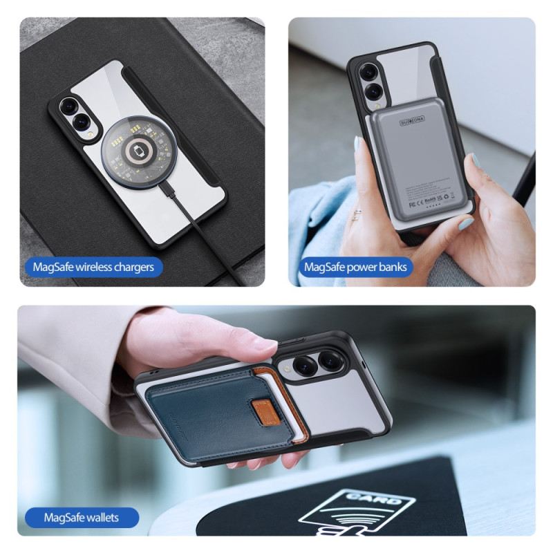 Fliptok Samsung Galaxy S25 5g Edge Dux Ducis Pro Sorozatú Bőrtok X Kivitelben